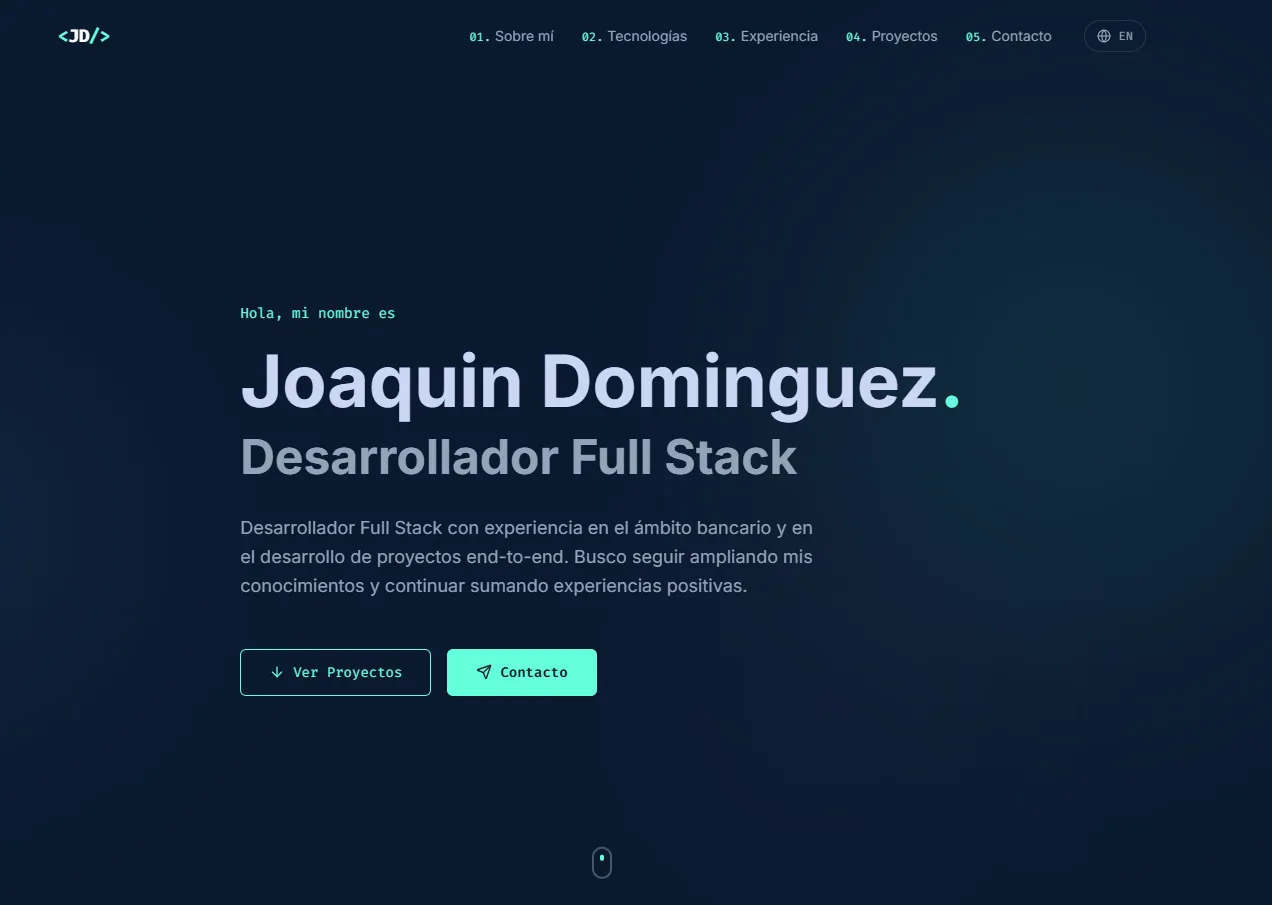 Proyecto Portafolio Web Profesional - desarrollo web por Zenith Core