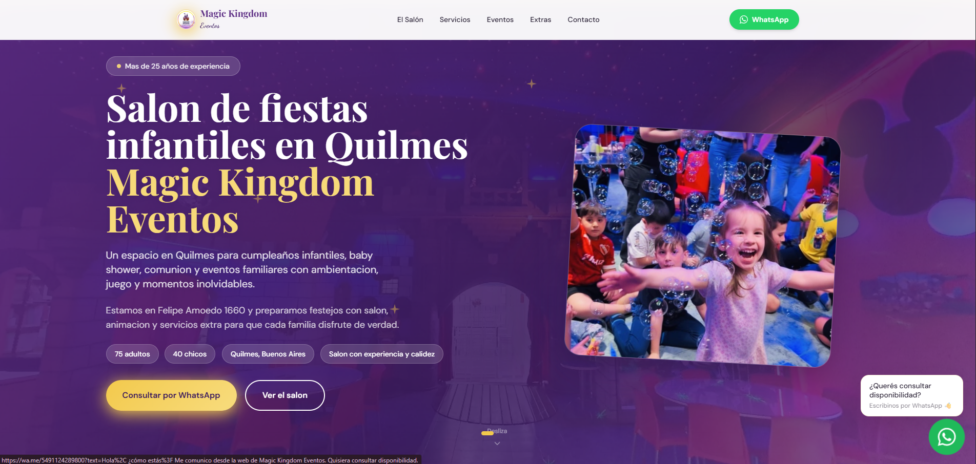 Proyecto Landing Page Magic Kingdom - desarrollo web por Zenith Core
